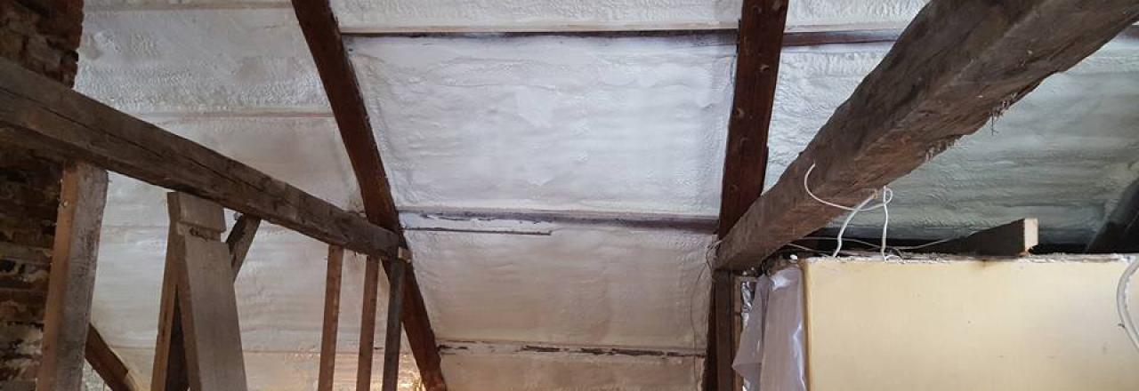Insulating Underground Heating Pipes With Spray Foam In Lincolnville Me Maine S Spray Foam Insulation Contractor Quantum Insulators